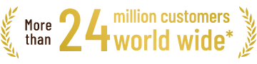 more than 24million customers world wide