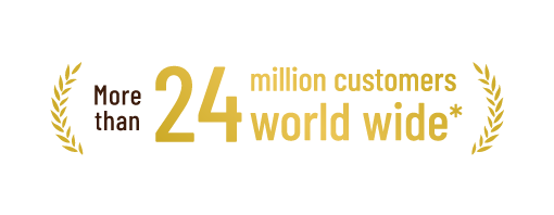 more than 24million customers world wide