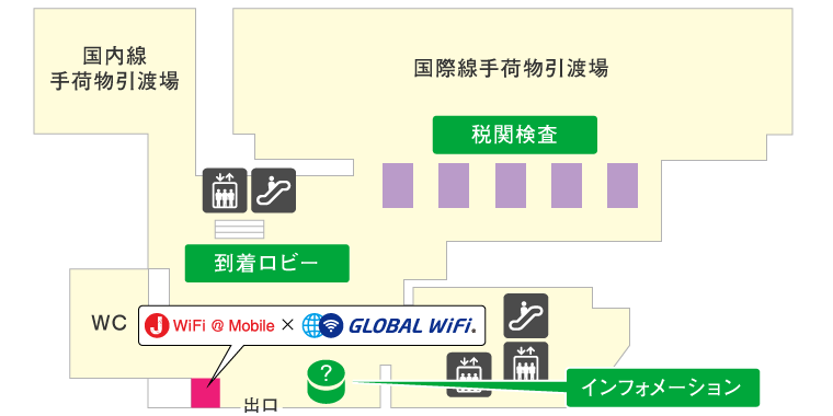 成田国際空港 第3ターミナル 受取/返却